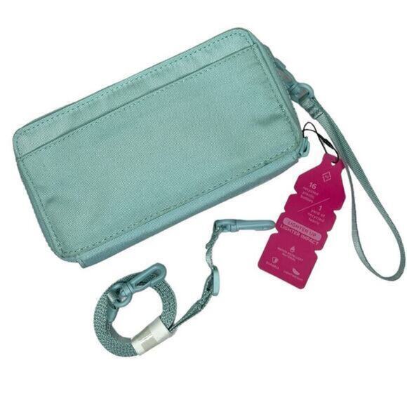 Vera Bradley Blue RFID Wristlet Wallet Crossbody Bag - Picture 2 of 13